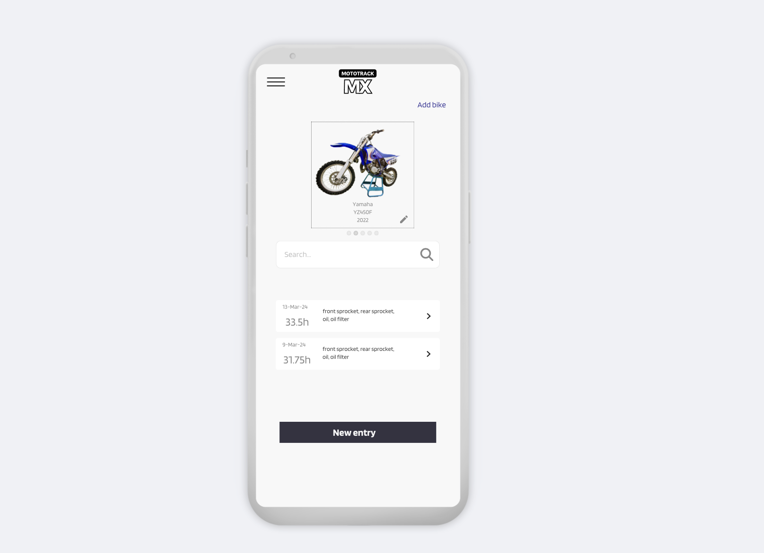 Mootorrataste Hooldusrakendus